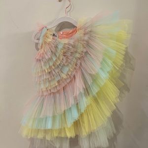 Raspberry Plum Pastel Swan Dress 3-4Y